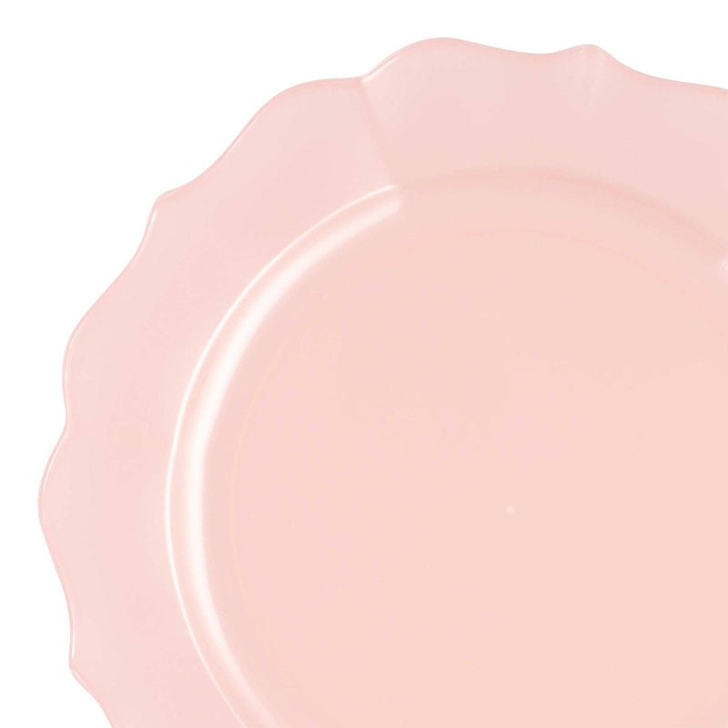 10.25" Pearl Pink Lotus Plastic Dinner Plates (120 Plates)