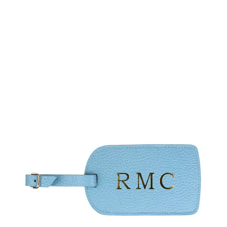 Leather Luggage Tag - Sky