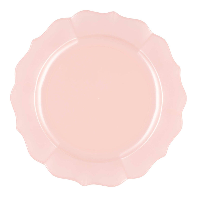 10.25" Pearl Pink Lotus Plastic Dinner Plates (120 Plates)