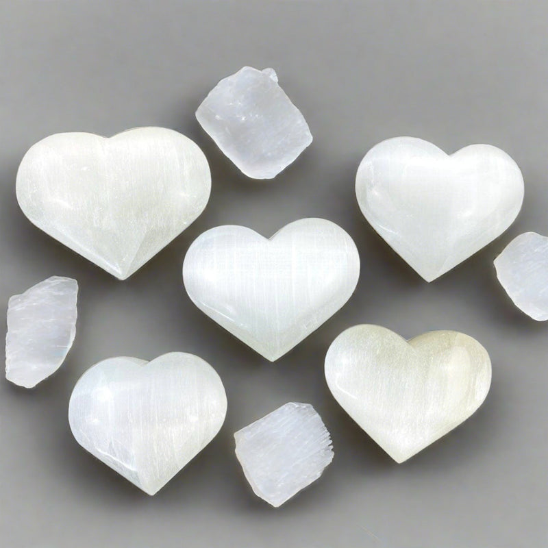 Selenite Heart Shaped Stone